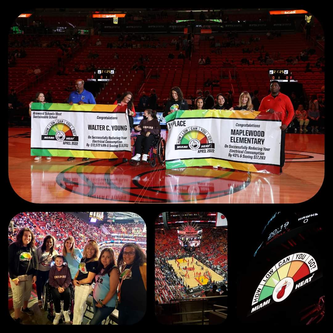 2022 How Low Can You Go school winners at the Miami Heat Game